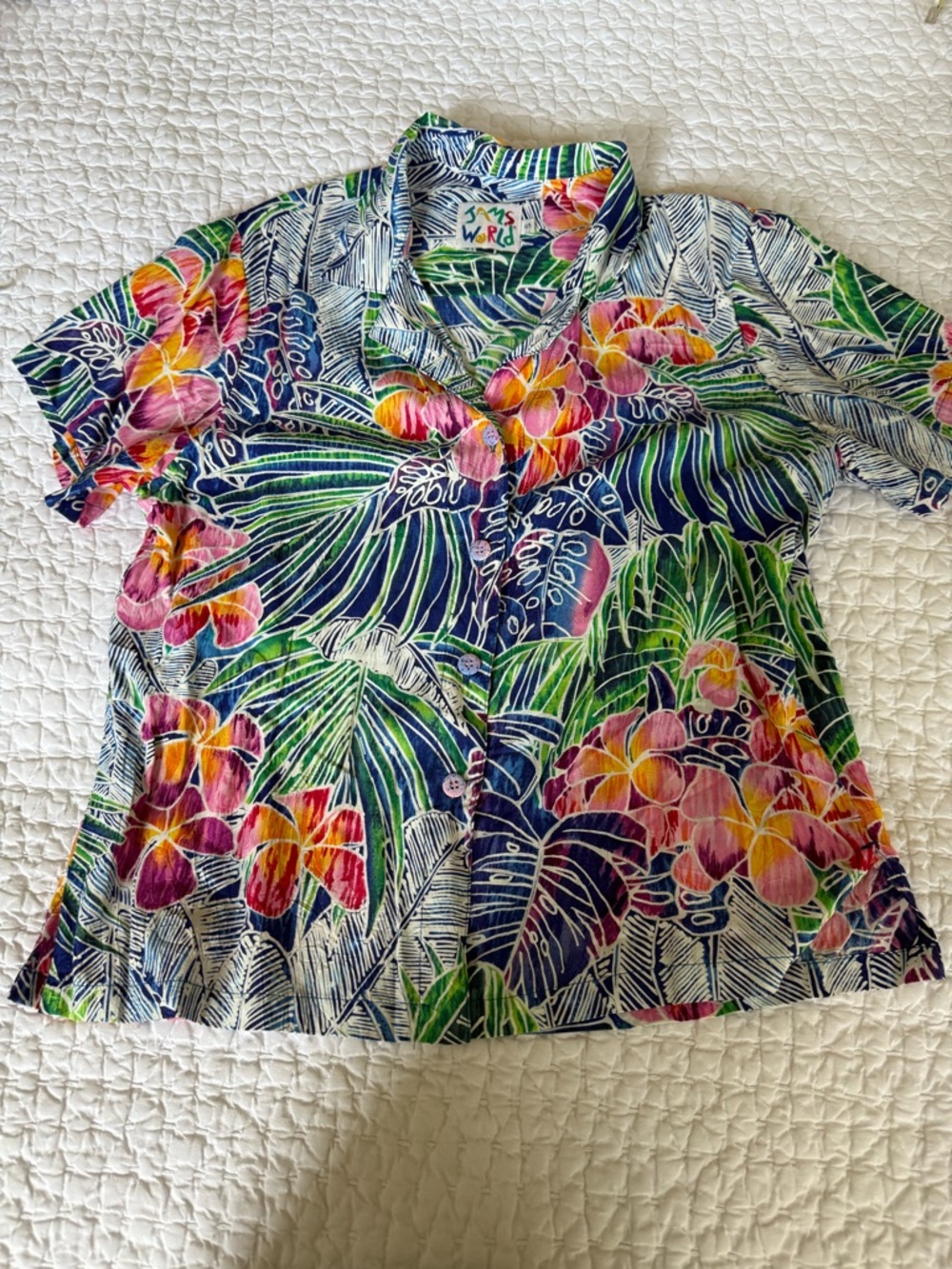 Jams World Epic Multicolor Tropical Print Top